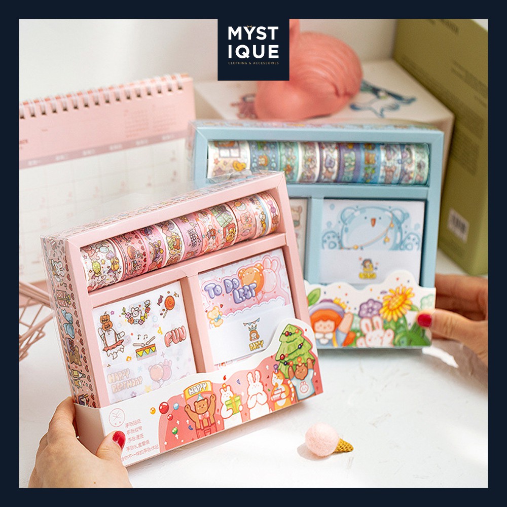 Sticker dán trang trí Fruit Fairy Tales - Decoration Sticker - DIY gồm giấy note, washi tape và stic