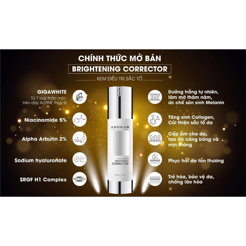[AHOHAW] Kem Ức Chế Sắc Tố Ahohaw Brightening Corrector ( 40ml )