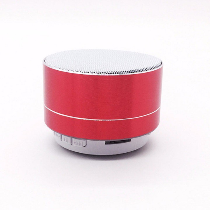 Loa Bluetooth mini vỏ nhôm A10 có đèn LED tích hợp khe cắm thẻ nhớ và hỗ trợ sử dụng usb (Màu Bạc)