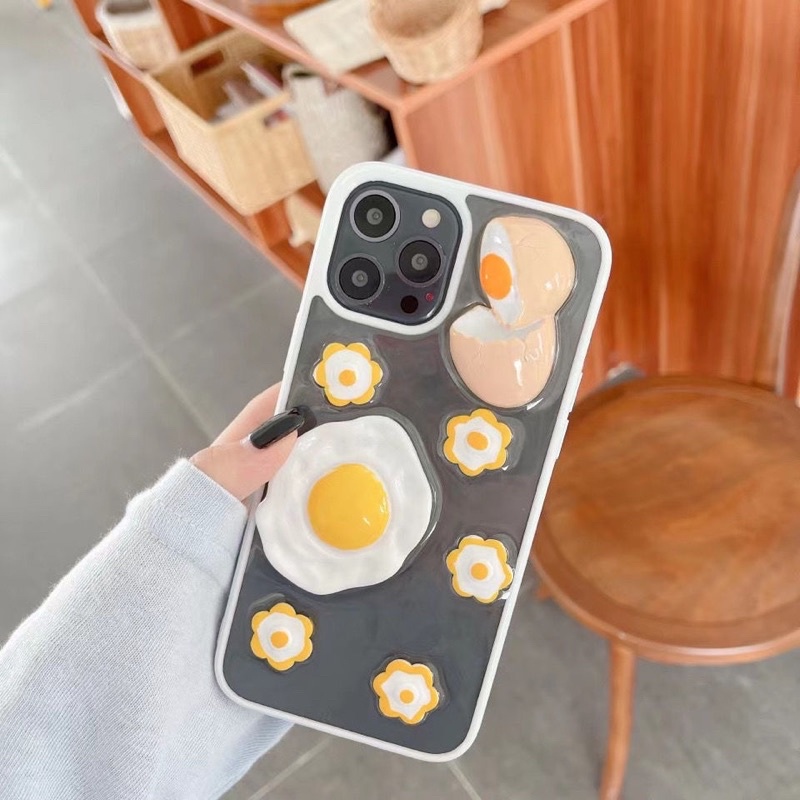 Ốp lưng điện thoai hình bánh mì trứng ốp la cho IPHONE
