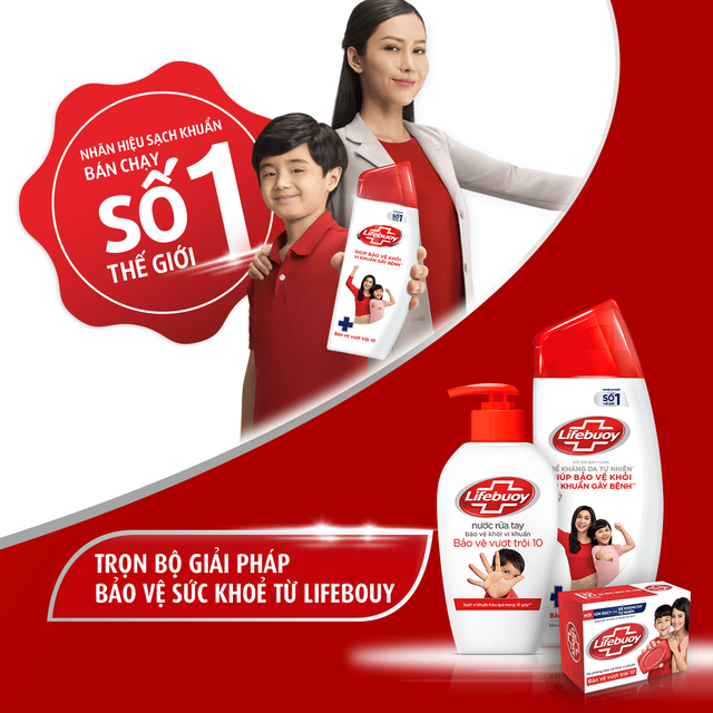 Sữa tắm Lifebuoy - Lifebouy túi đỏ 850g - Bảo vệ vượt trội