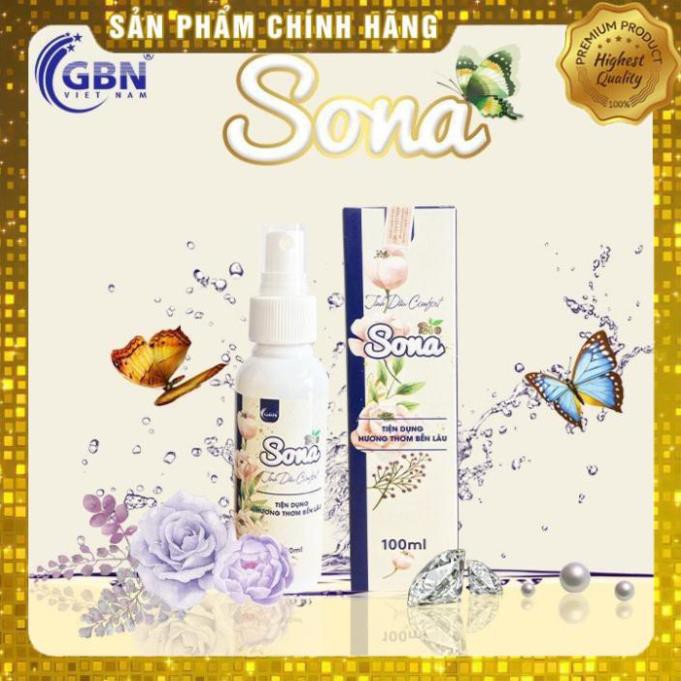 Nước Xịt Xả Vải Khô SoNa - Hương nước hoa Comfort vs Hương Downy 100ml