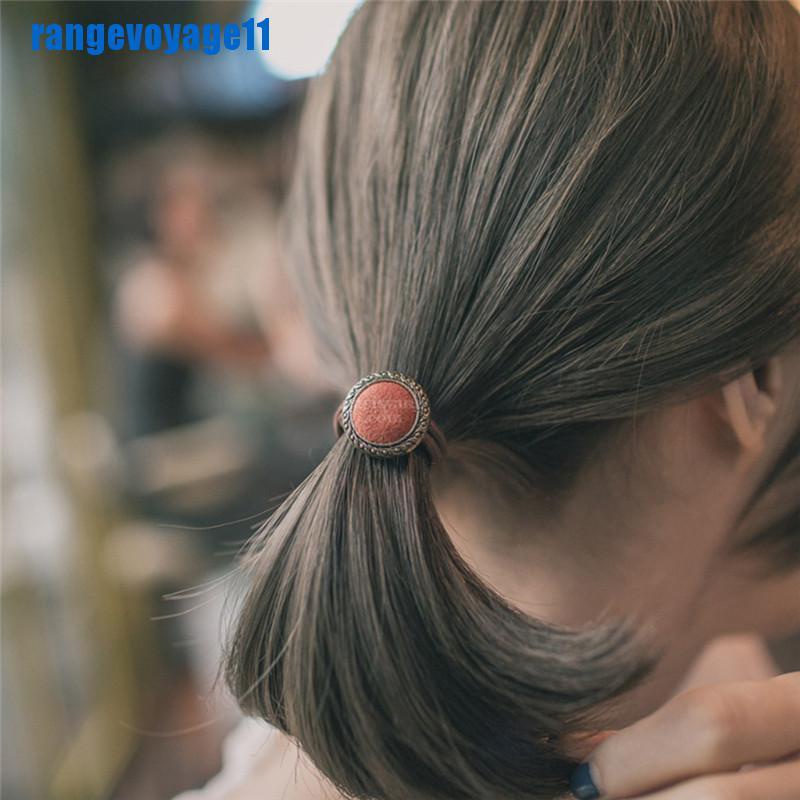 Dây Cột Tóc Co Giãn Phong Cách Vintage Cho Nữ