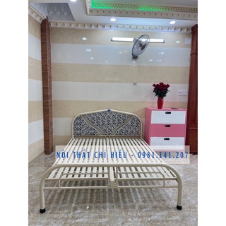 Giường sắt kích thước ngang từ 0,8M đến 1m8 dài 2M – GS38 mẫu đơn giản
