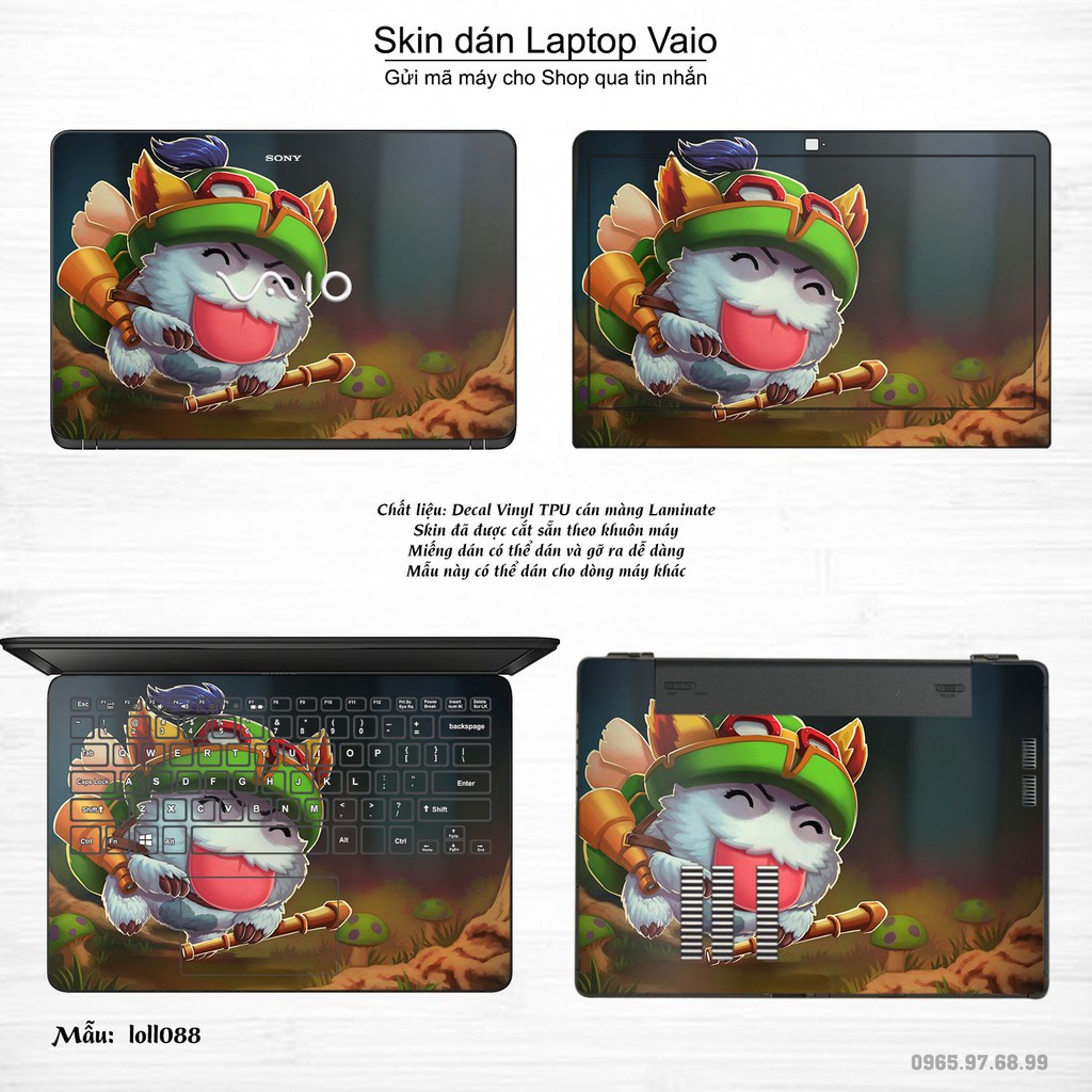 Skin dán Laptop Sony Vaio in hình Liên Minh Huyền Thoại _nhiều mẫu 12 (inbox mã máy cho Shop)