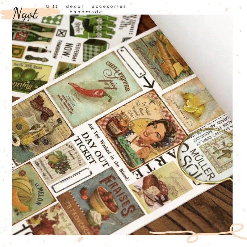 Quyển 50 tờ sticker DAWN SCHUBERT