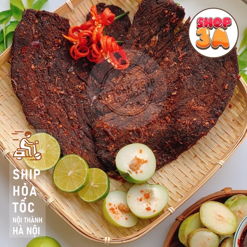 Khô bò miếng Thanh Hà gia truyền, bò khô nguyên miếng mềm cay đặc biệt, khô bò 200g/500g, đồ ăn vặt cay ngon