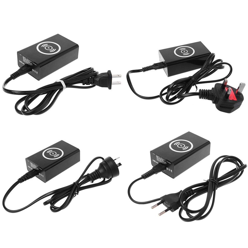 Đế sạc không dây kèm 4 cổng cắm USB tiện dụng