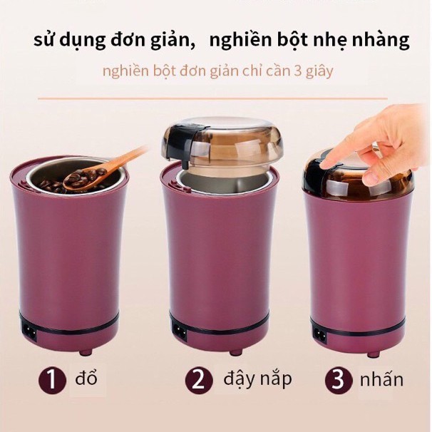 [Mã ELHA22 giảm 5% đơn 300K] Máy xay/nghiền ngũ cốc mini, nghiền mịn các loại hạt, xay thịt