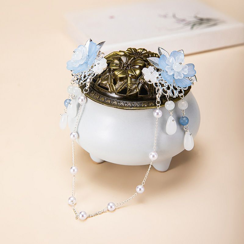 KẸP TÓC CỔ PHONG CỔ TRANG HOA ĐÀO CÁNH TIM 5 CÁNH