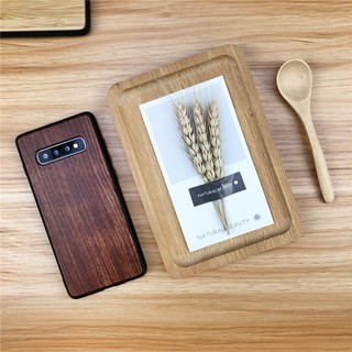 Ốp điện thoại silicon họa tiết vân gỗ cho Samsung Galaxy S10 5G S7 Edge S8 S9 S10 Plus S10e Note 8 9