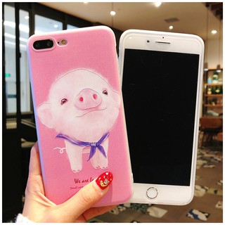 Ốp lưng in nổi Thỏ và Heo