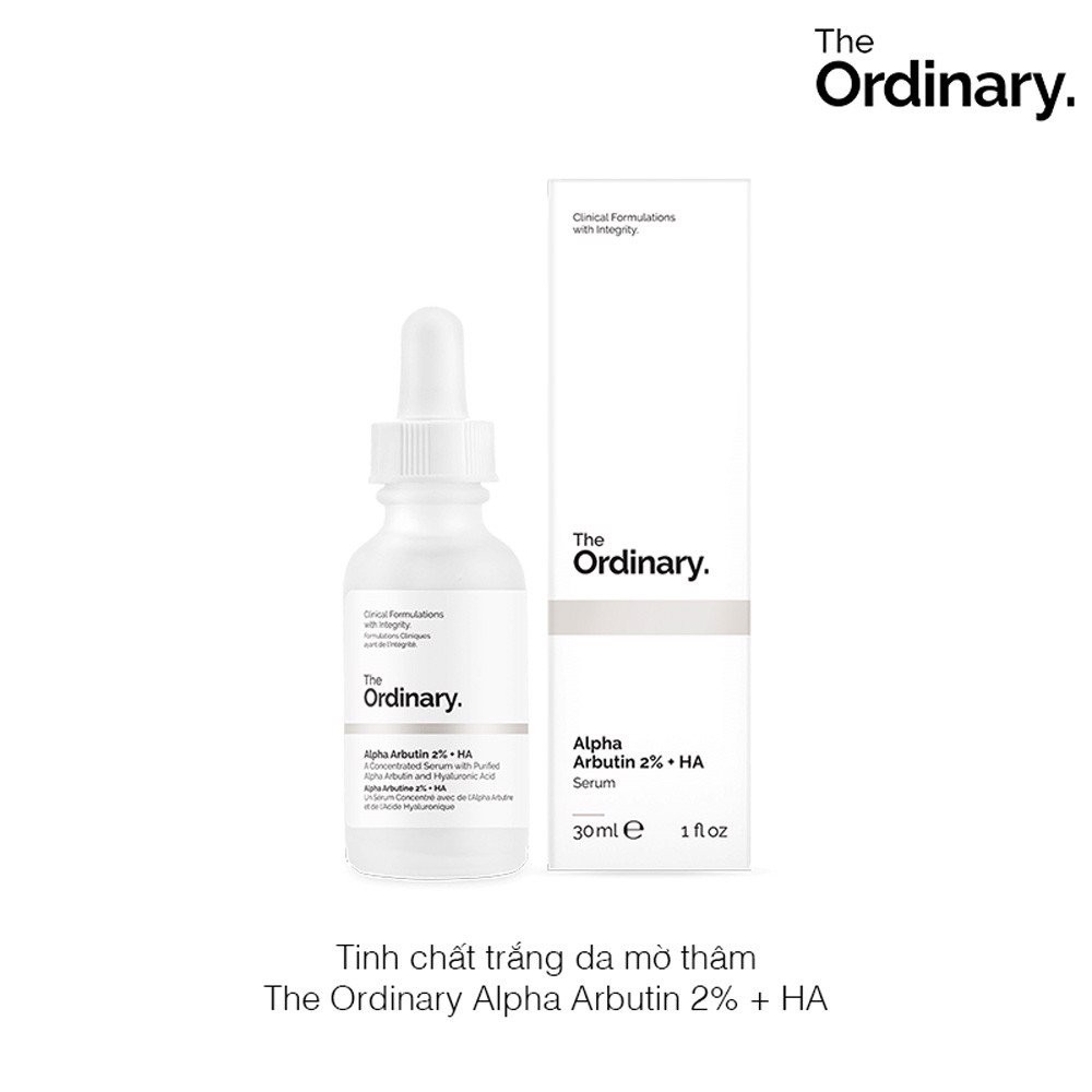 Tinh chất dưỡng trắng da mờ thâm nám The Ordinary Alpha Arbutin 2% + HA 30ml