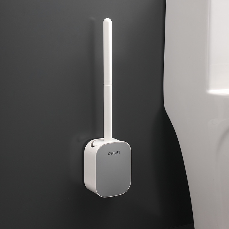 Bộ Cọ Chà Toilet Bằng Silicone Tay Cầm Dài Tiện Lợi Dành Cho Gia Đình