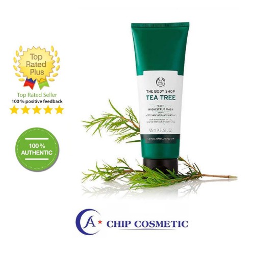 Sữa Rửa Mặt Tea Tree 3in1 Wash Scrub Mask The Body Shop 125ML