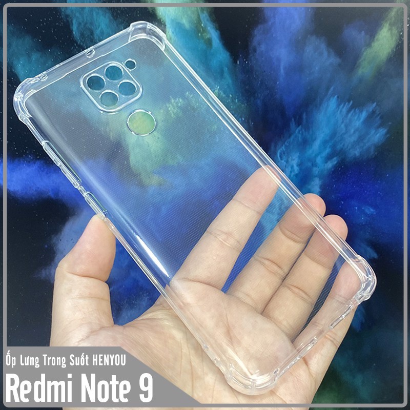 Ốp lưng cho Xiaomi Redmi Note 9 - Redmi 10X 4G HENYOU Trong Suốt Chống Sốc