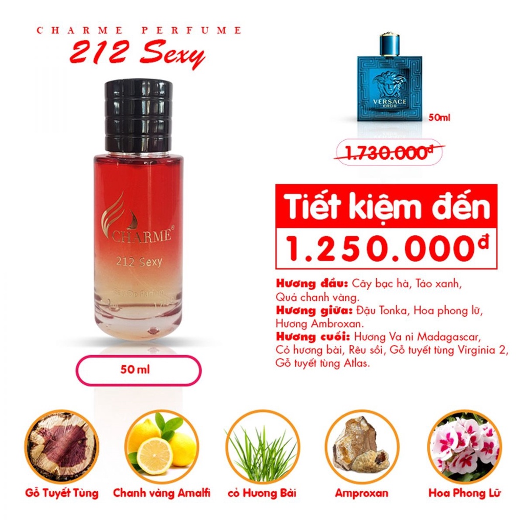 Nước hoa nam Charme 212 Sexy 50ml