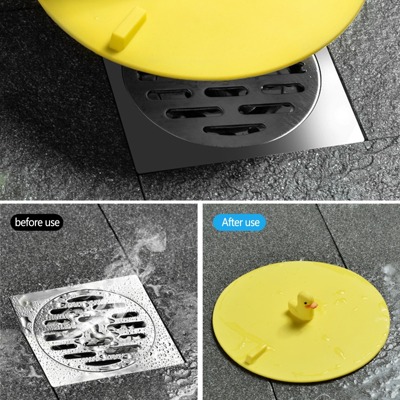 Nắp Đậy Cống Thoát Nước Bồn Rửa Chén Bằng Silicone Có Tay Cầm Thông Dụng Dễ Sử Dụng