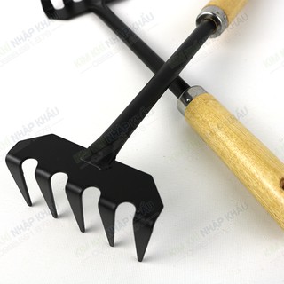 Cào làm vườn mini cán gỗ tiện dụng
