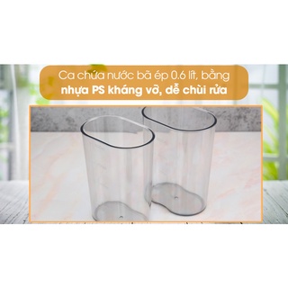 Máy ép chậm Kangaroo KG1B6, Công suất:200 W, Thân máy được bọc inox cao cấp