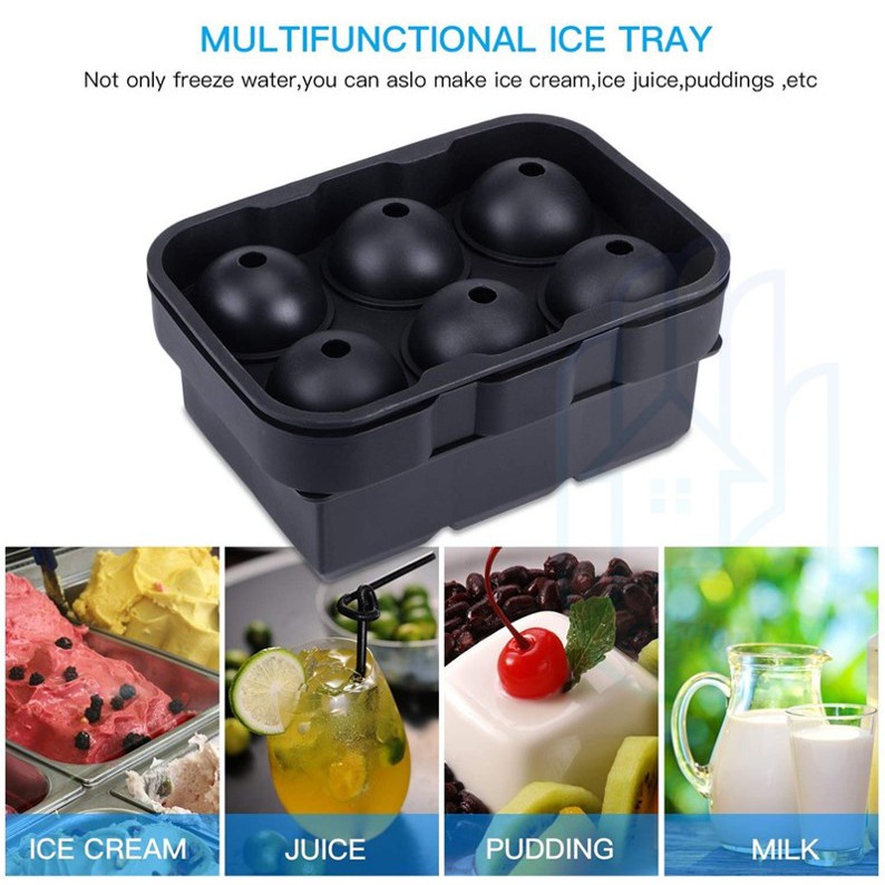 Khay Silicone Làm Đá Viên Hình Khối Kim Cương Lục Giác