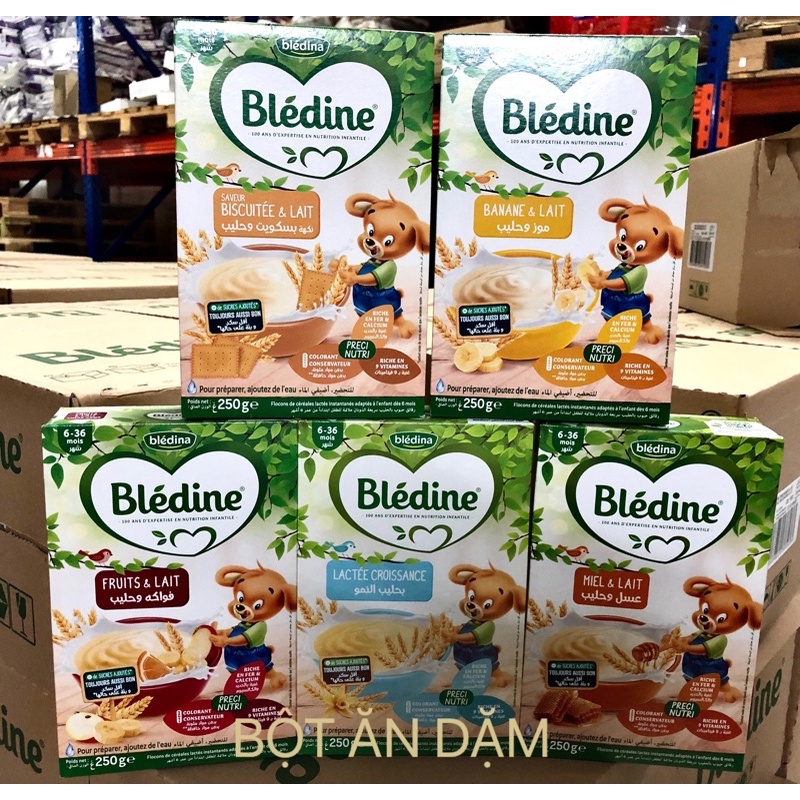 Bột ăn dặm Bledina 250gr hàng Pháp cho bé.