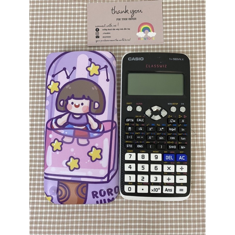 Miếng decal dán máu tính cầm tay casio/vinacal có in theo yêu cầu
