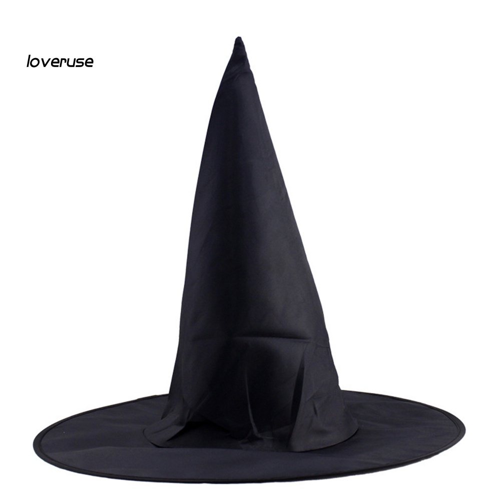 Mũ Phù Thủy Màu Đen Hóa Trang Halloween Cho Nữ