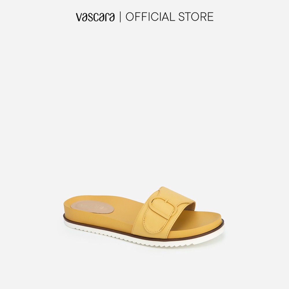 Vascara Dép Quai Ngang Phối Khóa Cài - DXP 0166 - Màu Vàng