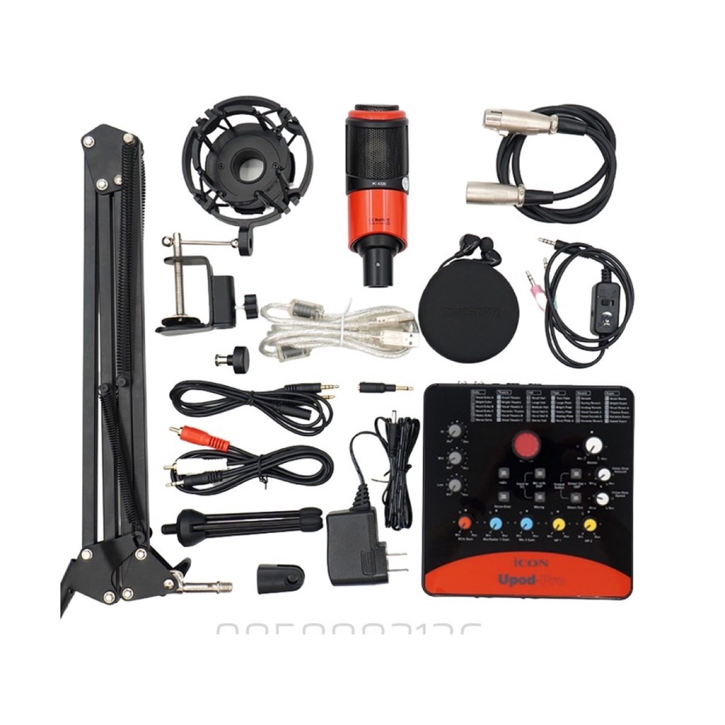 Combo thu âm livestream cực đỉnh icon upod pro và mic Takstar PC K320 Bảo hành 12 tháng