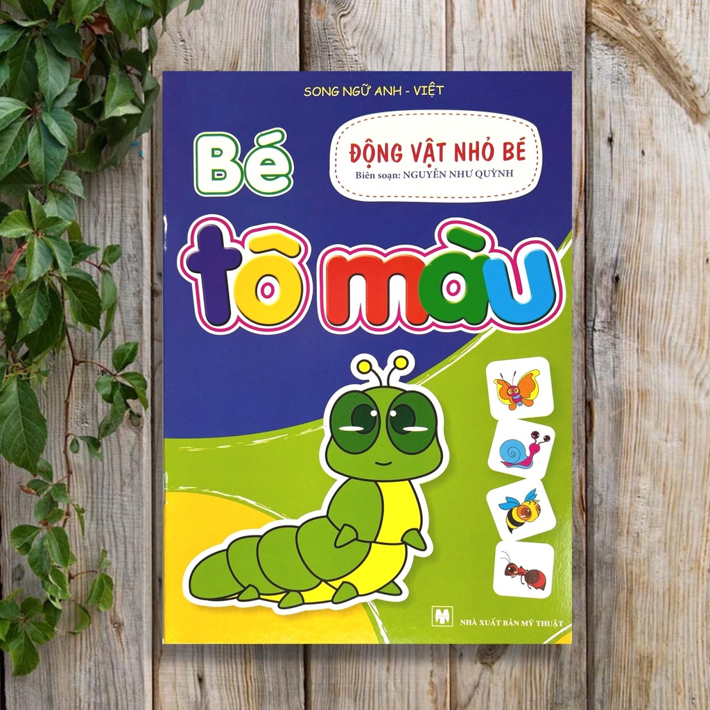 [TẶNG BÚT TÔ MÀU] Sách Bé Tô Màu Thế Giới Động Vật - Song Ngữ Anh - Việt (Bộ 8 Cuốn)