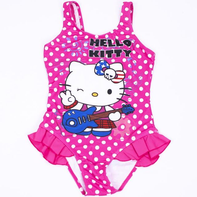 Áo tắm kitty chấm bi bé gái