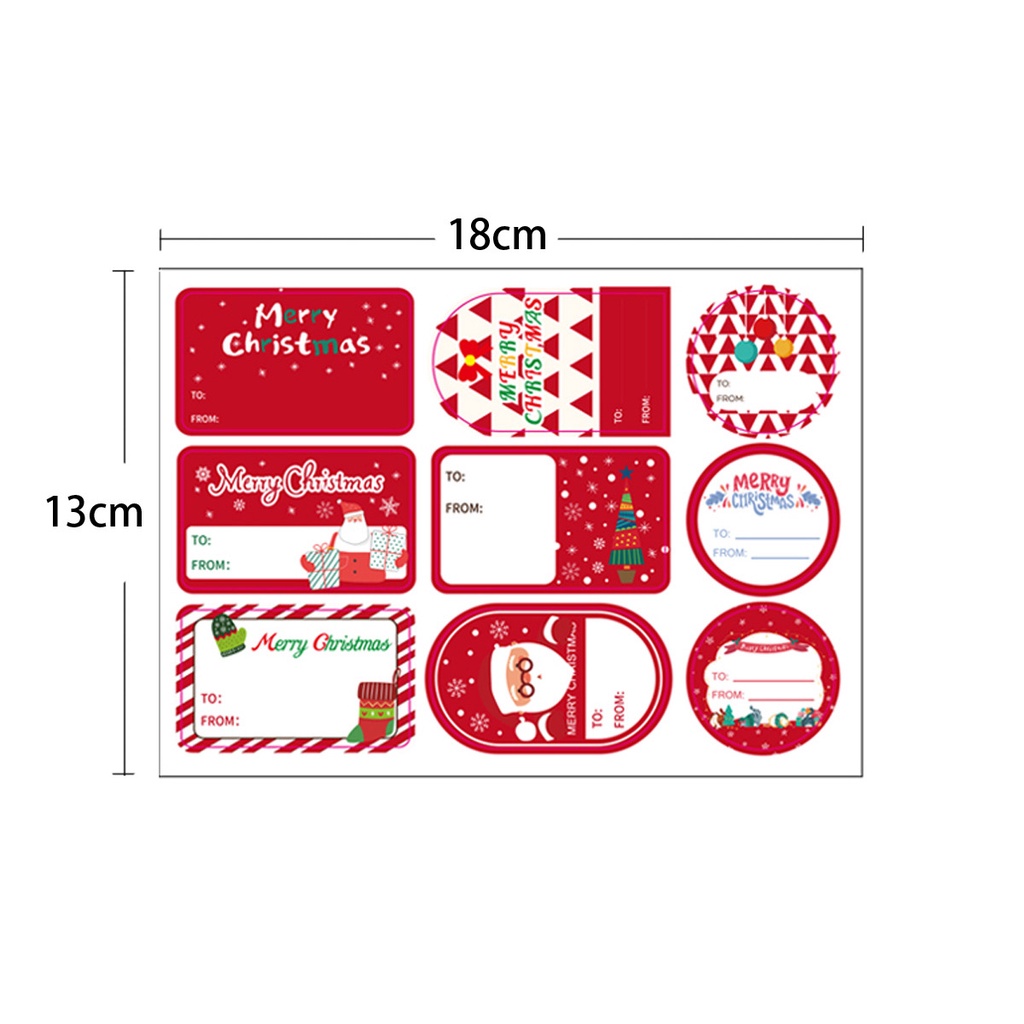 Miếng dán trang trí quà tặng in chữ Merry Christmas
