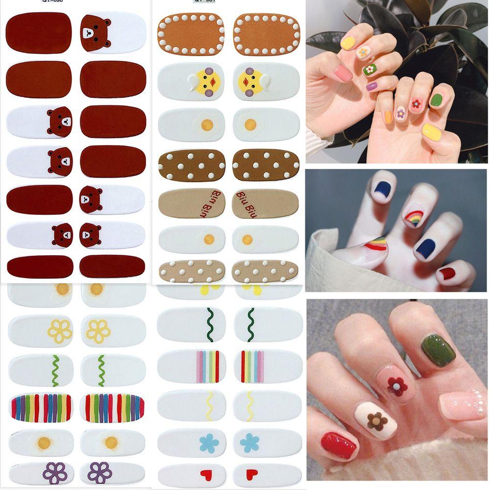 OCEANMAP Toàn Bộ Miếng Dán Trang Trí Móng Tay 3D DIY Thời Trang Dành Cho Nữ