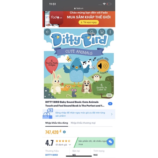 Đồ Chơi Âm Nhạc Cho Bé - Ditty Bird