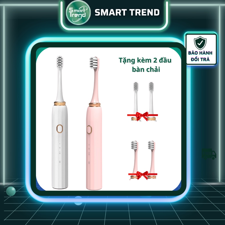 Bàn chải điện sử dụng pin, bàn trải điện đánh răng mềm tự động thông minh cao cấp