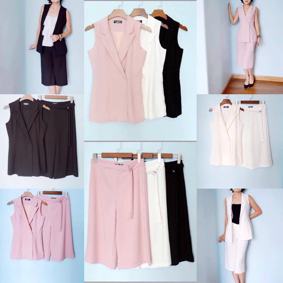 Set bộ đồ Topshop gồm áo Blazer + quần Culottess
