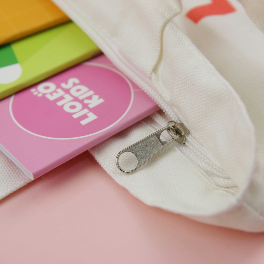 Túi Vải Canvas Lioleo Kids 38x38cm có khóa kéo