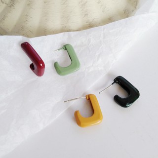 Bông tai mạ bạc 925 thiết kế đơn giản thời trang theo phong cách hàn quốc