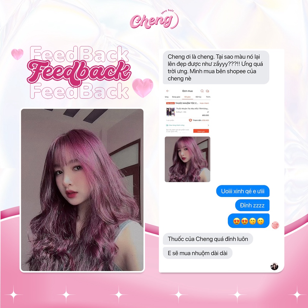Thuốc Nhuộm Tóc Màu NÂU TÍM Không Tẩy | Chenglovehair, Chenglovehairs
