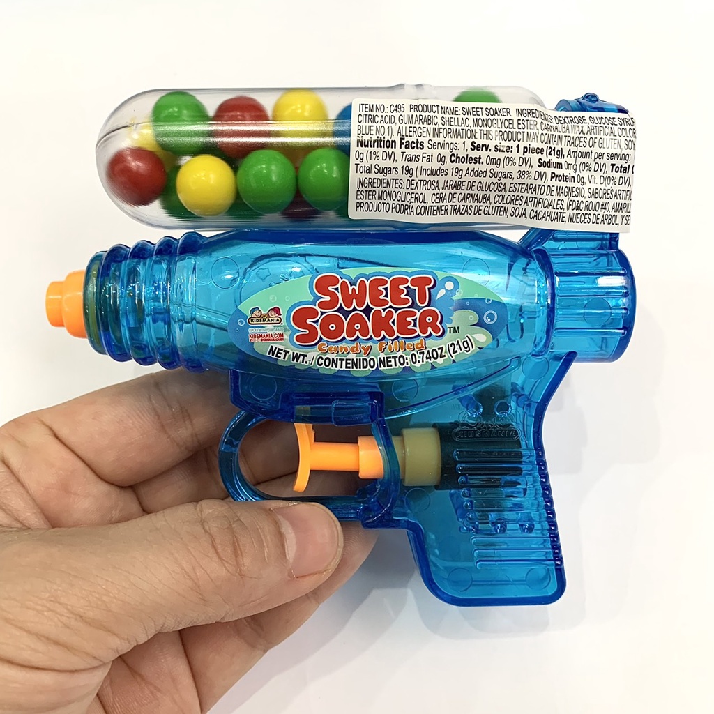 Kẹo đồ chơi súng phun nước Sweet Soaker, kẹo đồ chơi trẻ em kèm kẹo viên hoa quả của Mỹ