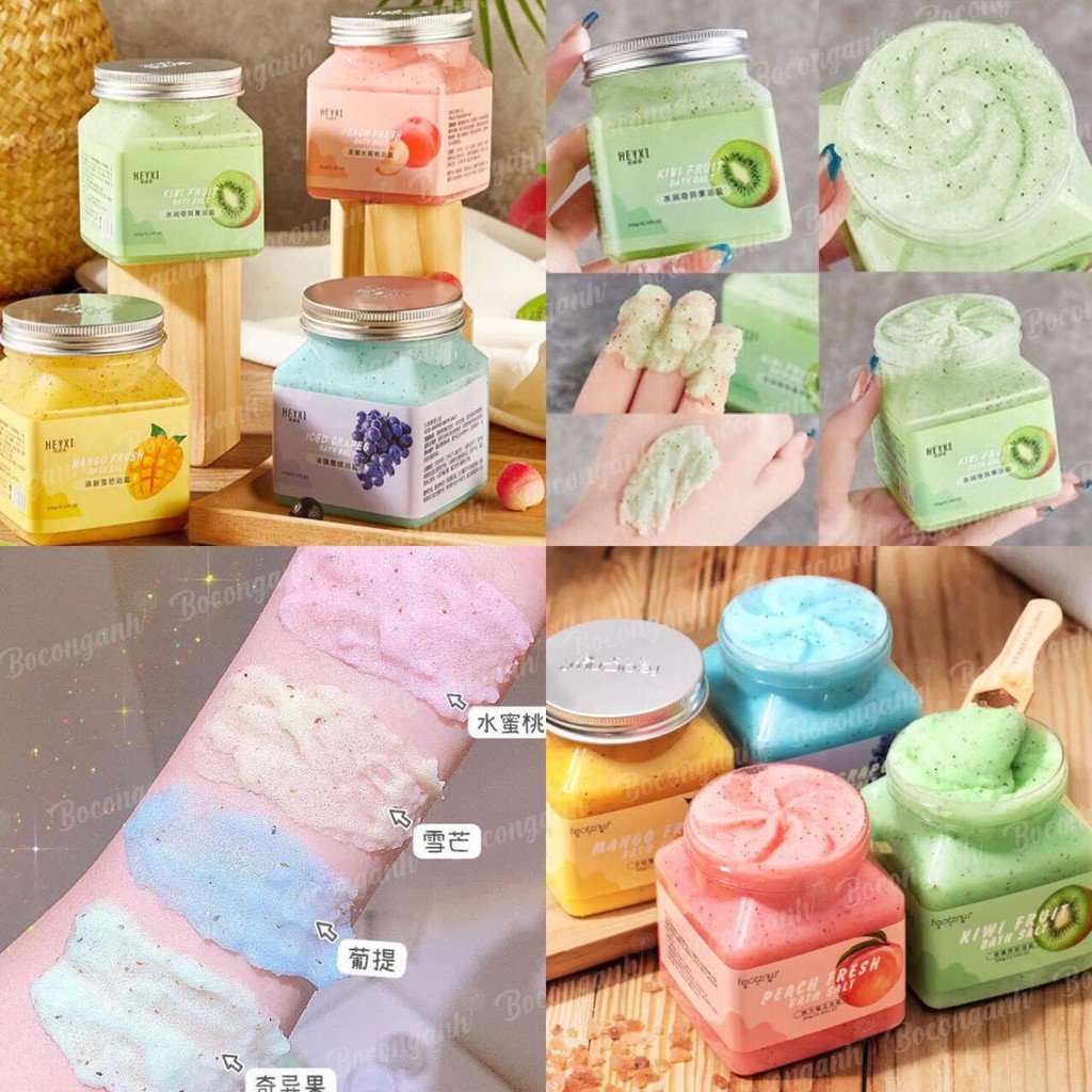 Muối Tắm Tẩy Da Chết Hương Hoa Quả Heyxi Bath Salt Scrub 350gr