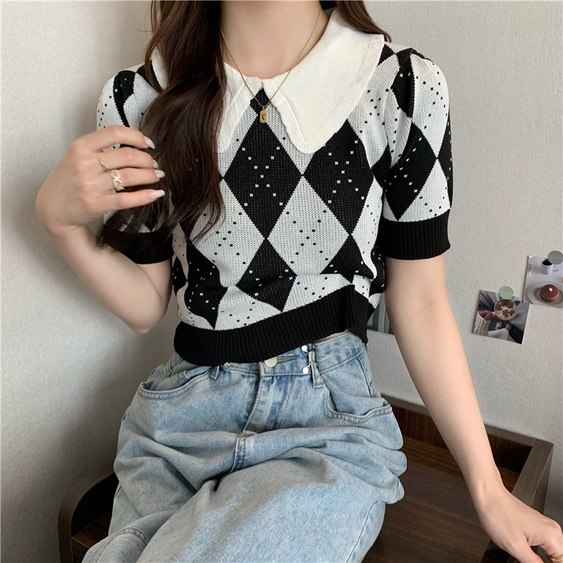 Áo Thun POLO Dệt Kim Ngắn Tay Thời Trang