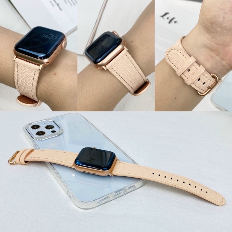 Dây Da dẻo Đồng Hồ nhà táo khuyết Siêu Đẹp, Siêu Mềm size 38.40.41.42.44.45.49 mm cho các dòng Series 1.2.3.4.5.6.7