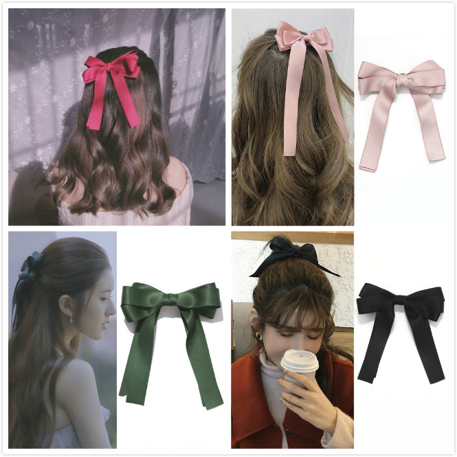 Kẹp Tóc Nơ Phong Cách Lolita Hàn Quốc Với 4 Màu Tùy Chọn