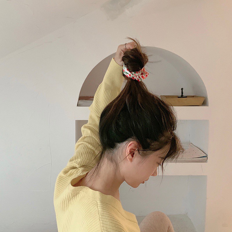 Dây Cột Tóc Hình Quả Cherry Dễ Thương Cho Bé Gái