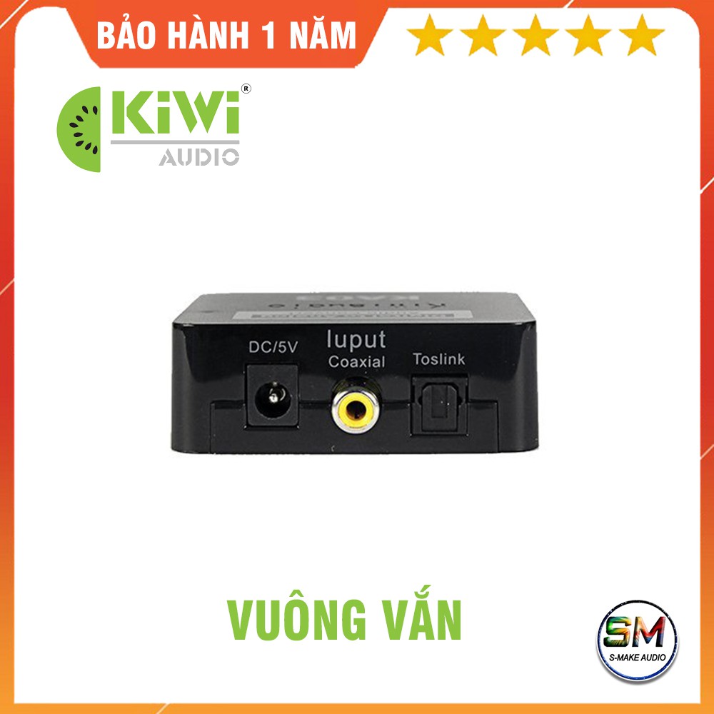 Bộ chuyển đổi âm thanh KiWi KA03 - Chuyển từ Digital to Analog Optical, USB, AUX  - smake audio