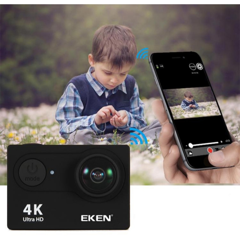 Camera Hành Trình Eken Ultra HD Wifi Quay Video 4K Tặng Đầy Đủ Bộ Phụ Kiện Sports Lắp Đặt Trên Cả Ô Tô Xe Máy | BigBuy360 - bigbuy360.vn