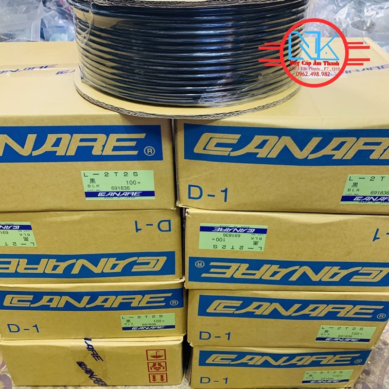Dây tín hiệu 2 lõi 1 mát Canare Nhật chống nhiễu