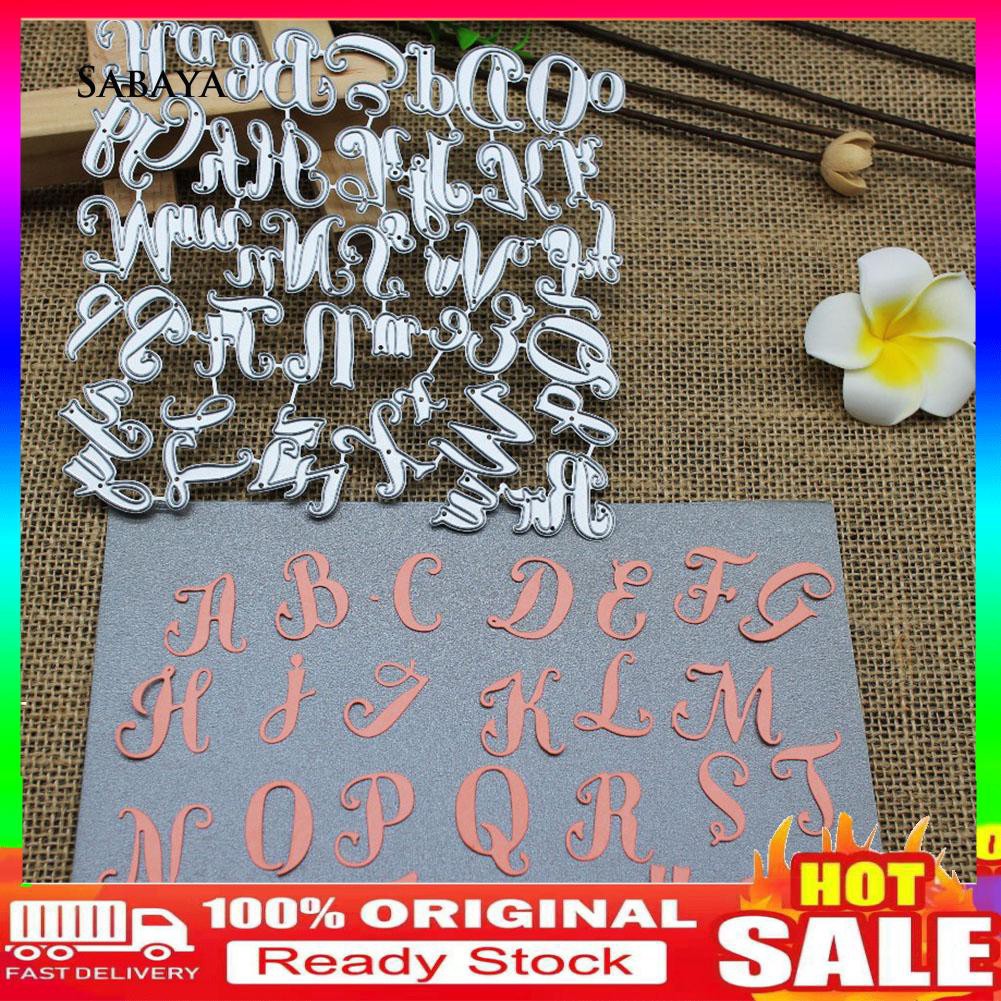 Khuôn Cắt Giấy Bằng Kim Loại Hình Chữ Cái Trang Trí Scrapbook DIY